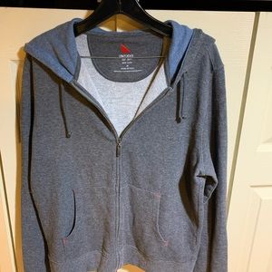 UNTUCKit Men’s Blue Cotton Blend Zip Up Sweatshirt Hoodie Size Medium